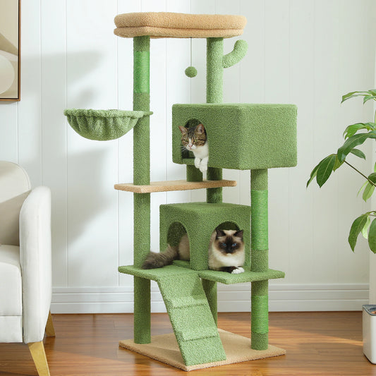 Large Cat, Large Condos, Top Perch, Hammock, Dangling Pompom, Cat Scratching Posts, Indoors